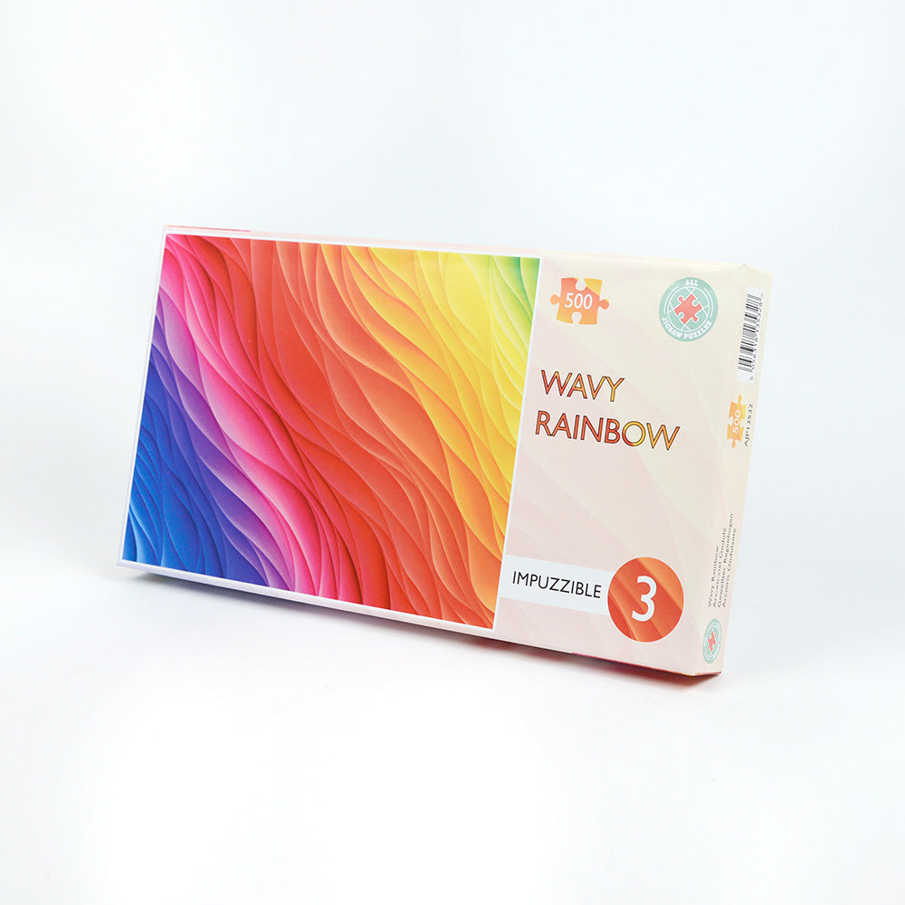 Wavy Rainbow - Impuzzible No.3 - 1000 or 500 Piece Jigsaw Puzzle