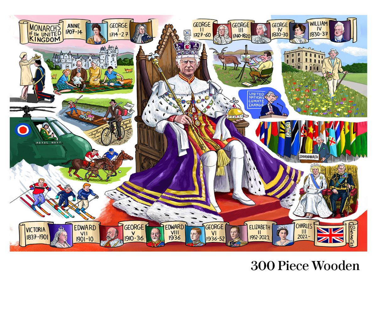 King Charles III Coronation According to Blower 1000 or 300 Piece Jigsaw Puzzle