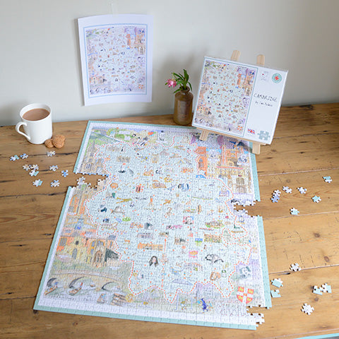 Tim Bulmer 'Map of Cambridge 1000 Piece Jigsaw Puzzle'