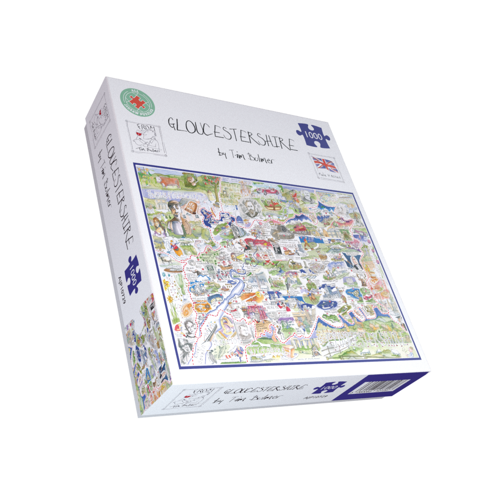 Map of Gloucestershire - Tim Bulmer 1000 Piece Jigsaw Puzzle