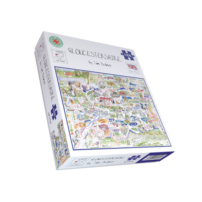 Map of Gloucestershire - Tim Bulmer 1000 Piece Jigsaw Puzzle