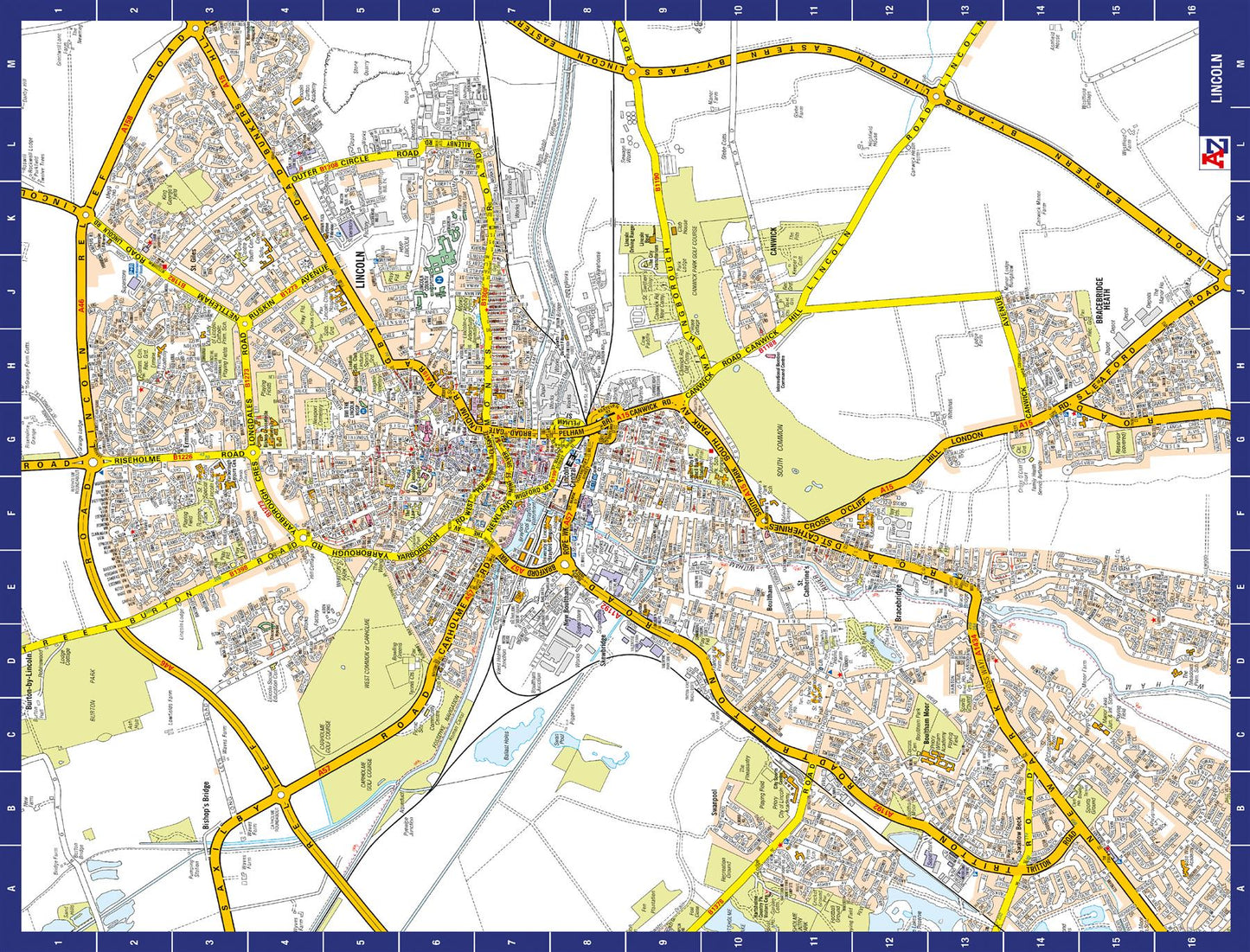 A to Z Map of  Lincoln 1000 Piece Jigsaw