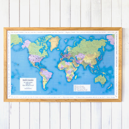 Maps - World Traveler Personalized Wall Map