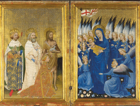 Richard II presented to the Virgin and Child by his Patron Saint John the Baptist and Saints Edward and Edmund ('The Wilton Diptych') - National Gallery 1000 Piece Jigsaw Puzzle