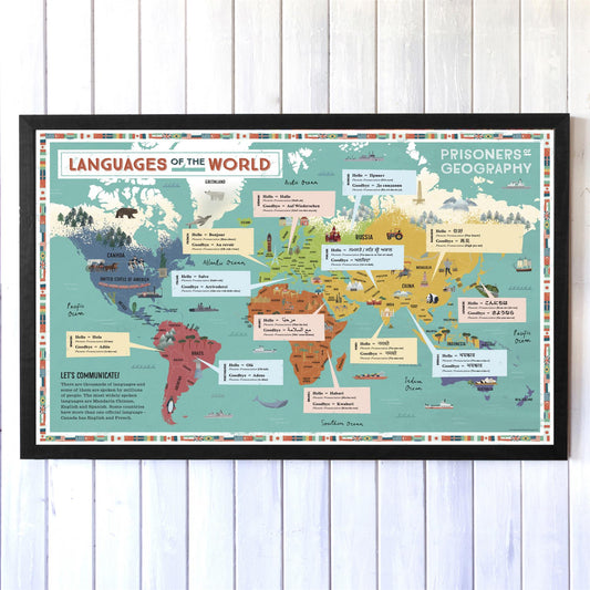 Prisoners of Geography Languages Of The World Educational Wall Map