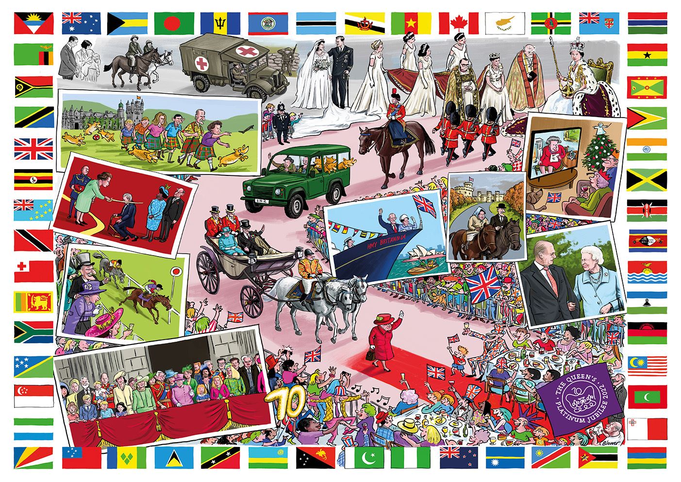 The Queen's Platinum Jubilee 2022  According to Blower Jigsaw Puzzle