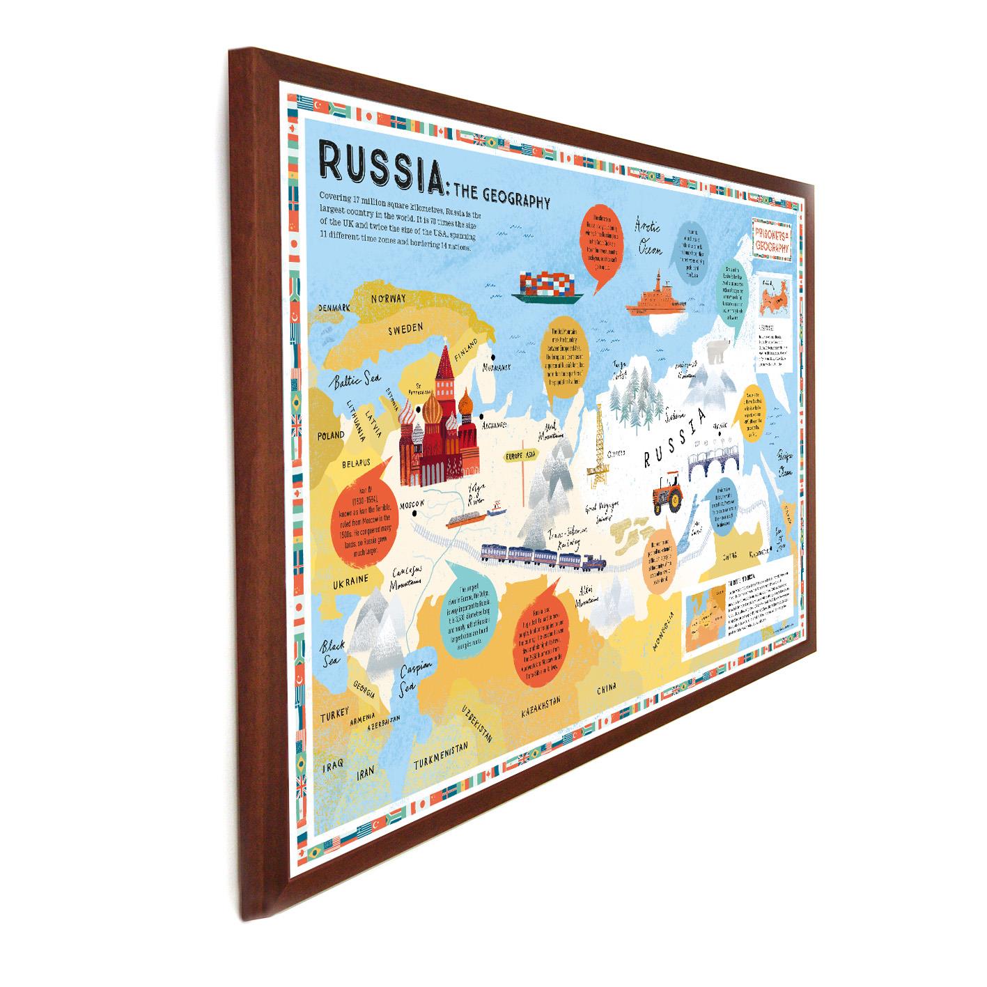 Prisoners of Geography Russia Educational Wall Map