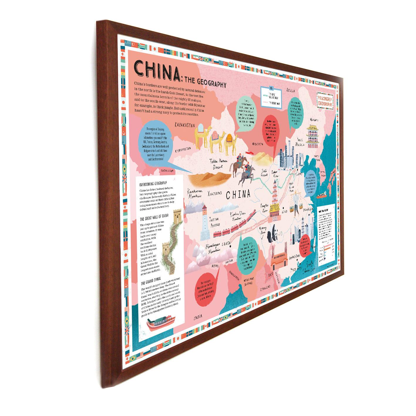 Prisoners of Geography China Educational Wall Map