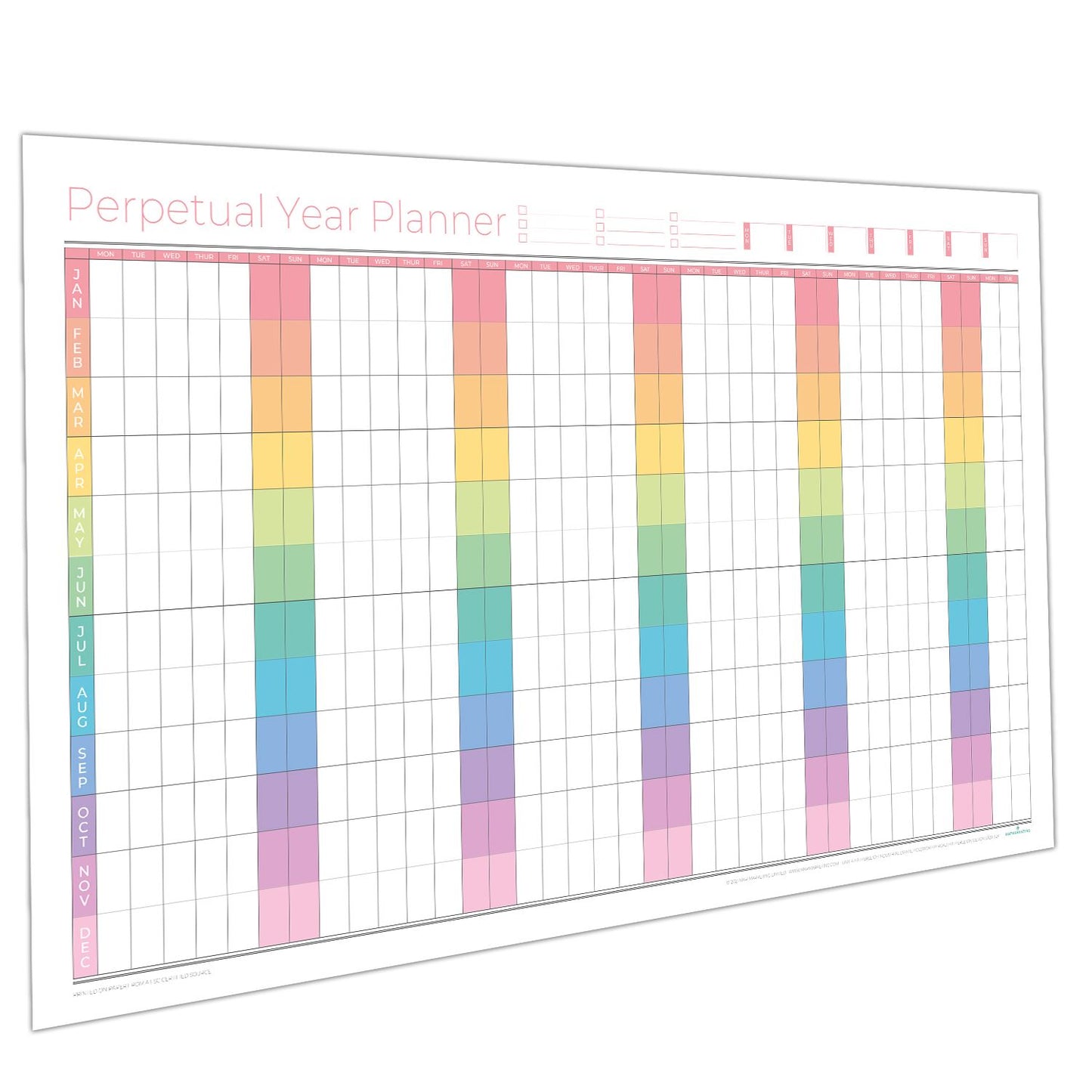 Perpetual Year Wall Planner