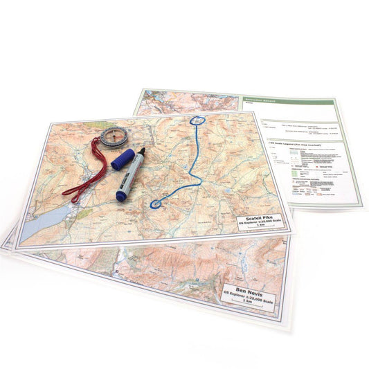 Map Gift - Three Peaks Challenge Maps, Ben Nevis, Scafell Pike And Snowdon