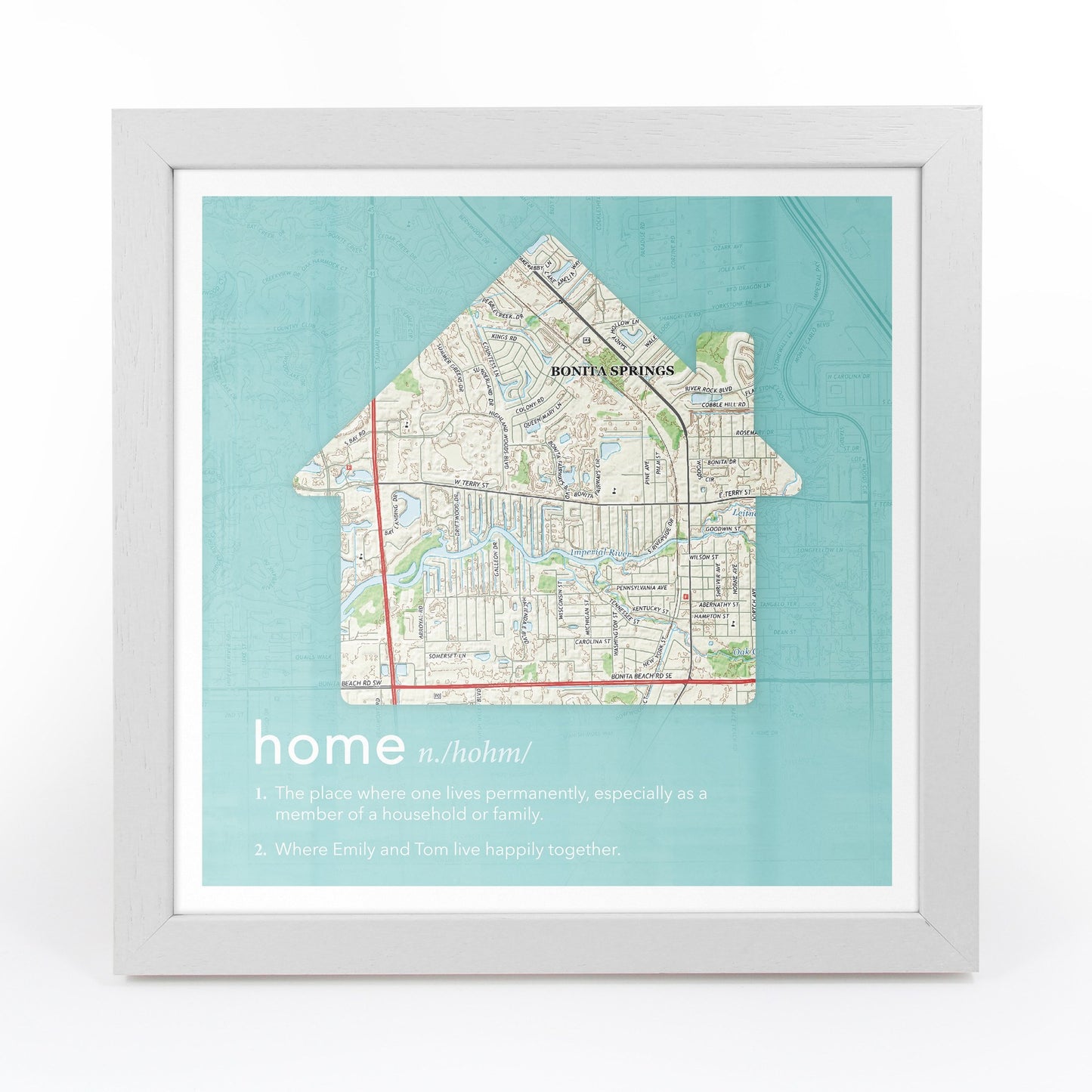 US Wall Art - Personalized Dictionary Definition US Map - Home