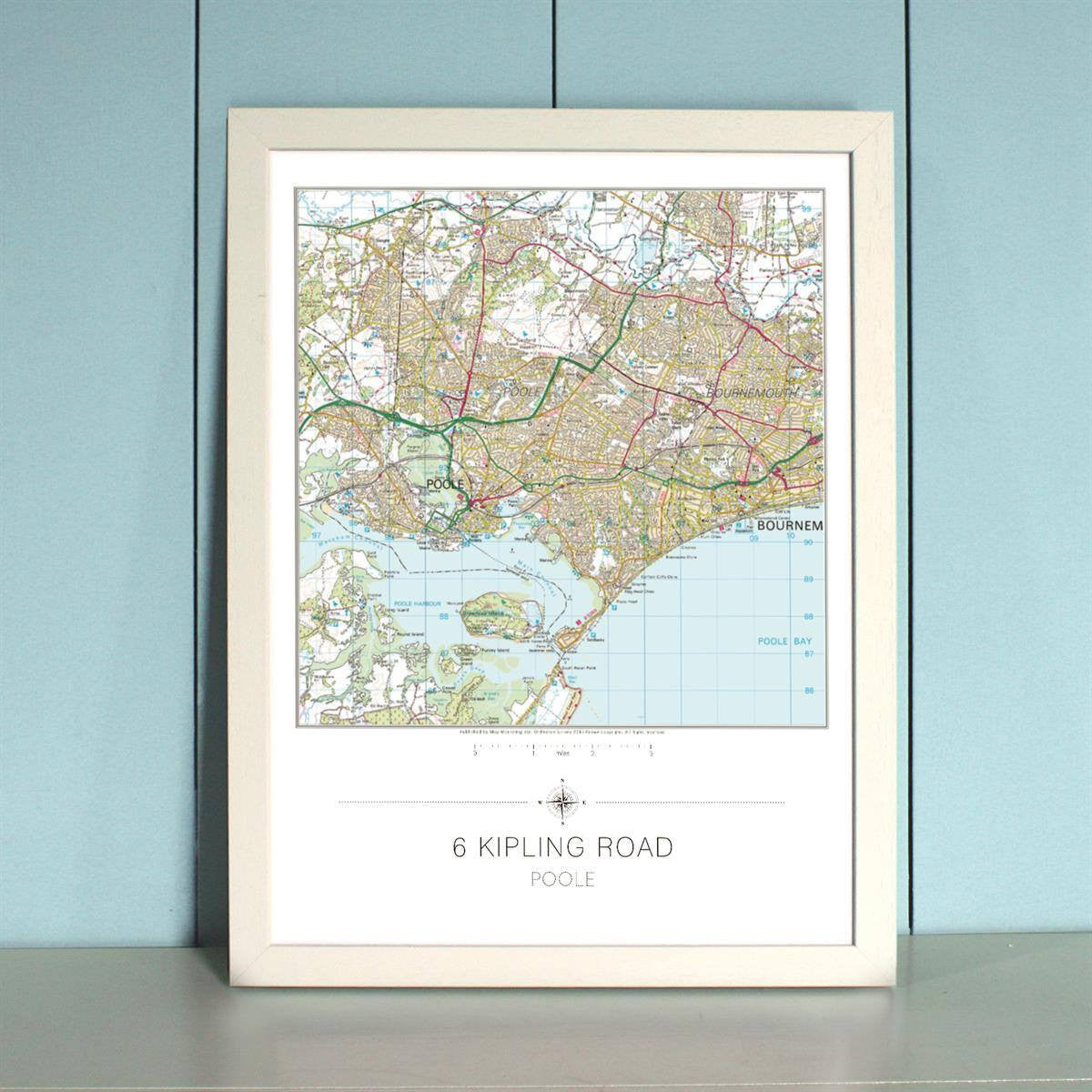 Wall Map - My Home Is Here - Personalised Wall Map