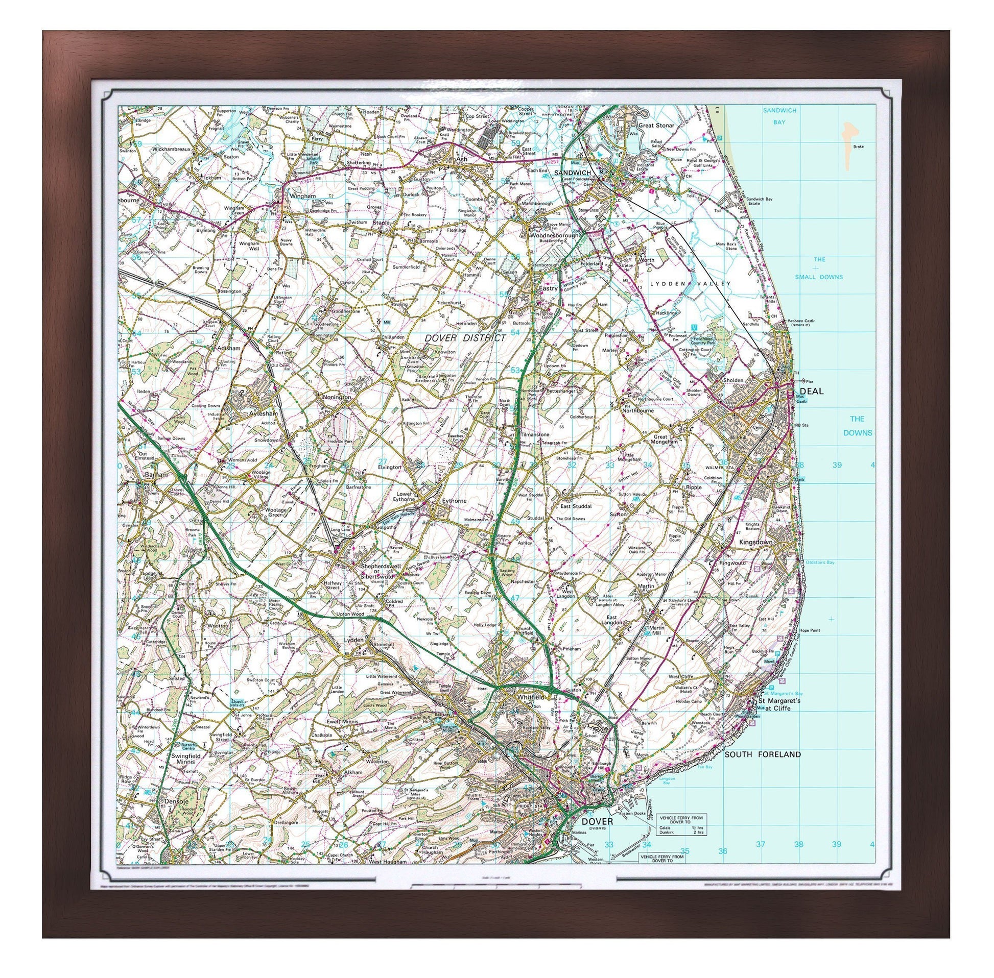 Wall Map - Personalised Ordnance Survey Landranger Map - Centred On Your Home