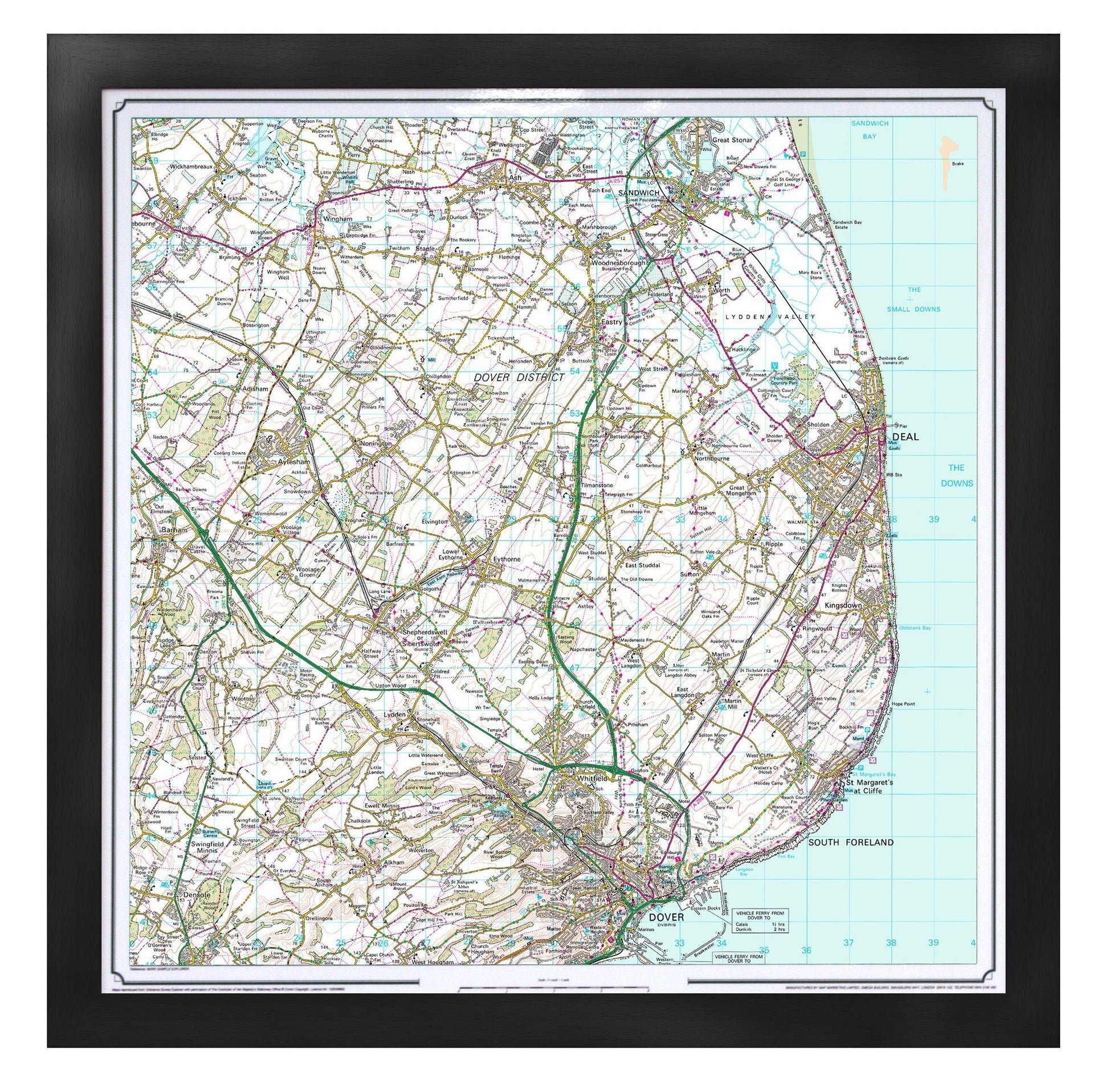 Wall Map - Personalised Ordnance Survey Landranger Map - Centred On Your Home