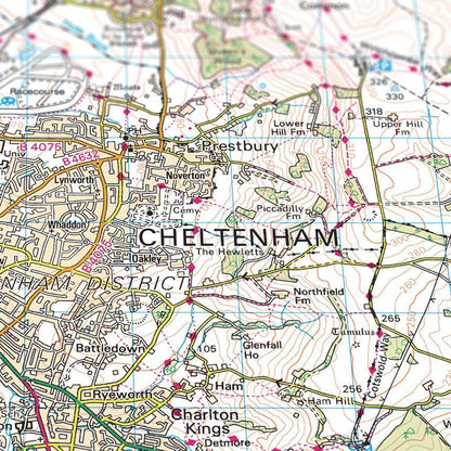 Wall Map - Personalised Ordnance Survey Landranger Map - Centred On Your Home