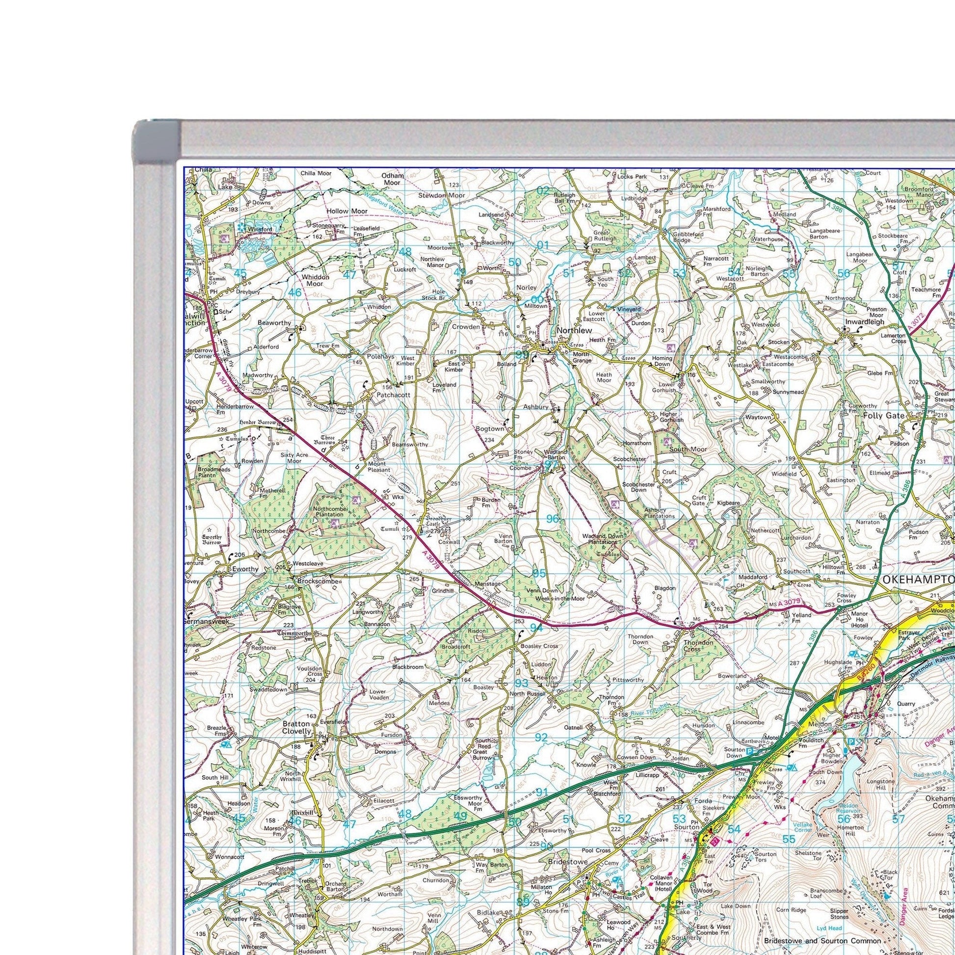 Wall Maps - Dartmoor - UK National Park Wall Map