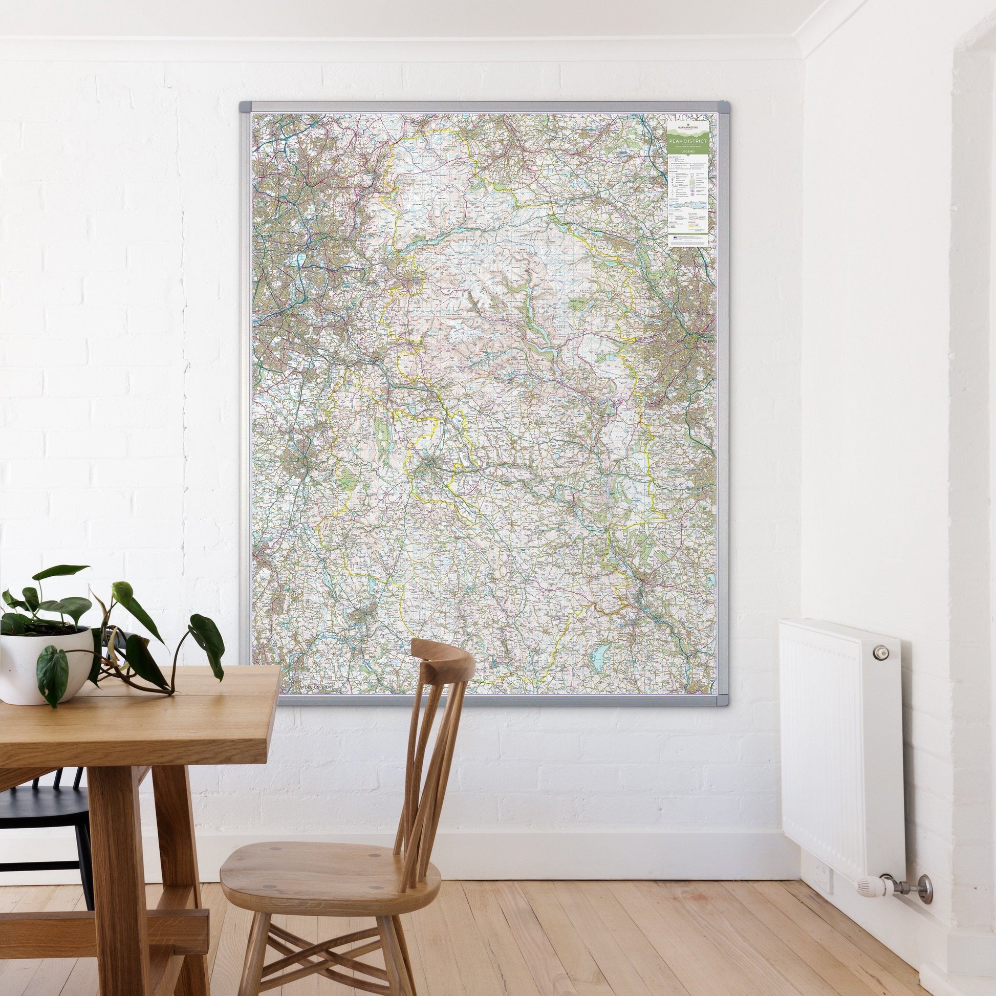 Wall Maps - Peak District - UK National Park Wall Map