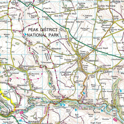 Wall Maps - Peak District - UK National Park Wall Map