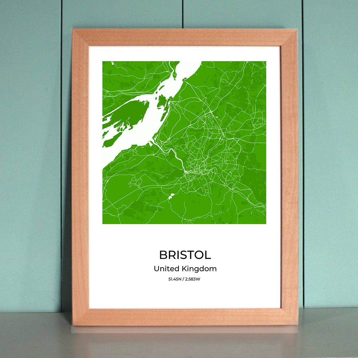 Bristol City Map Wall Art