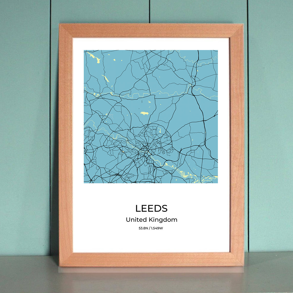 Leeds City Map Wall Art