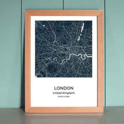 London City Map Wall Art