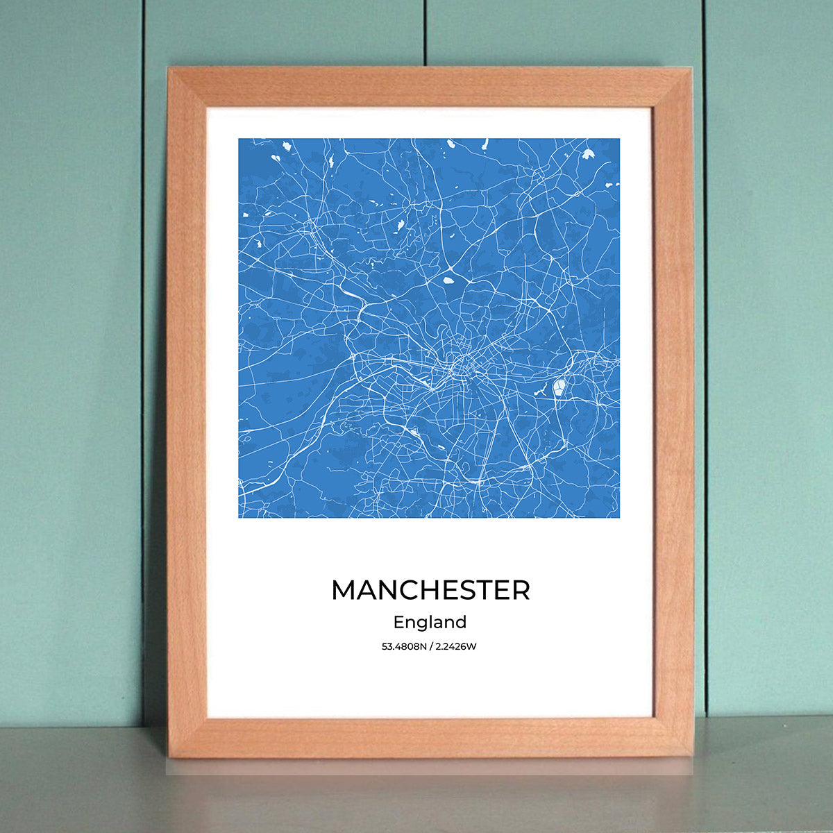 Manchester City Map Wall Art