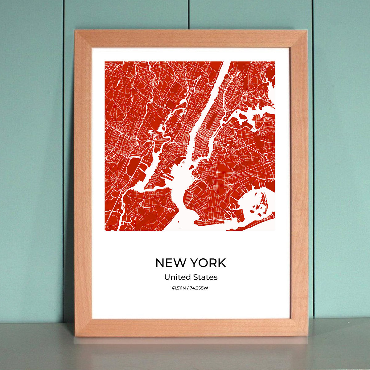 New York City Map Wall Art