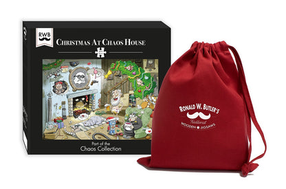 Christmas at Chaos House- No.2 300 Piece Wooden Jigsaw Puzzle